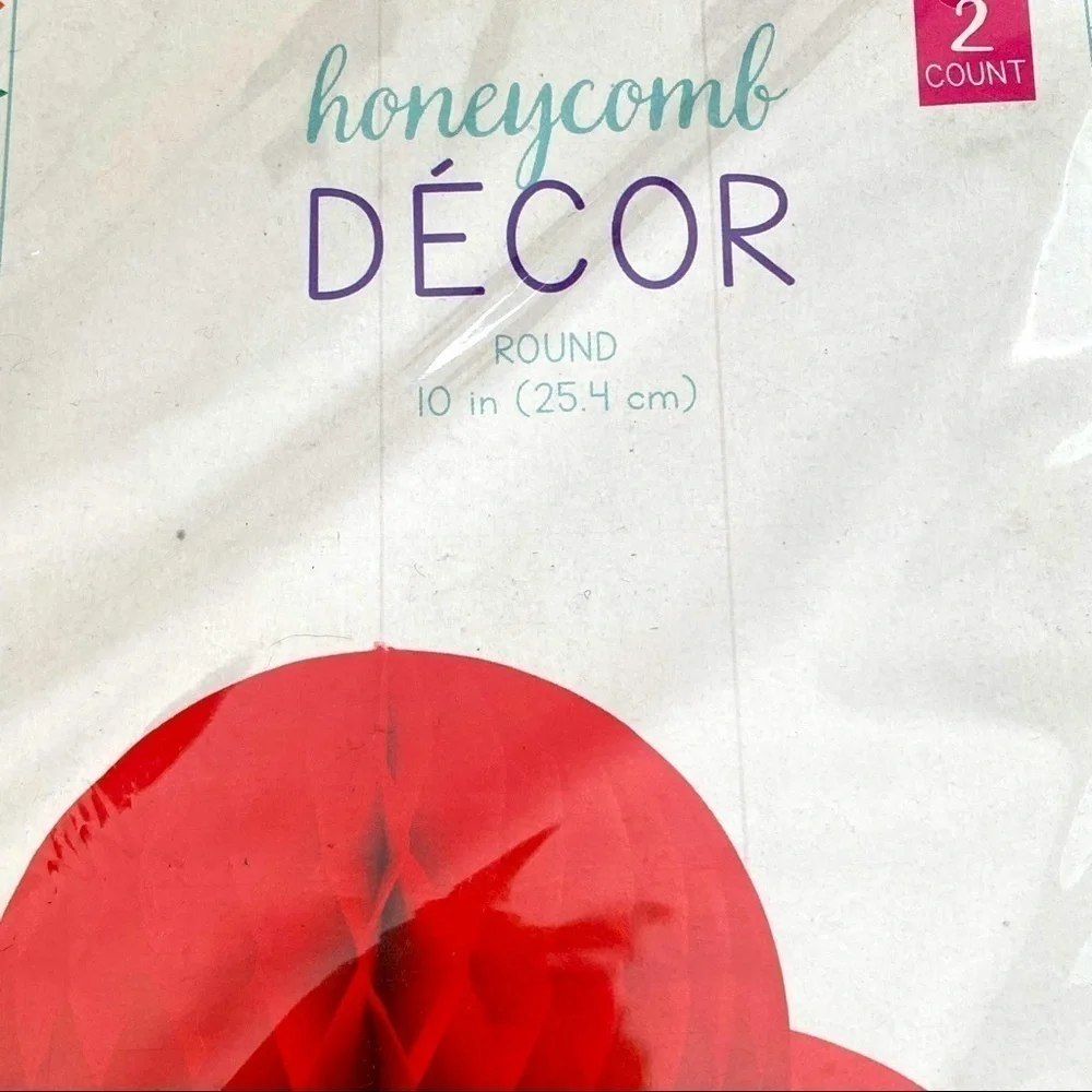 Target 2 Red Honeycomb Decor Round 10” Party Celebration